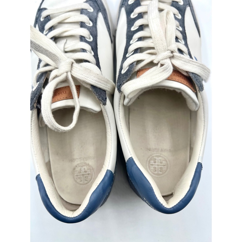 Tory Burch Color Block Signature T-Logo Leather Sneaker Shoes Wms Size 9.5M - Picture 10 of 10